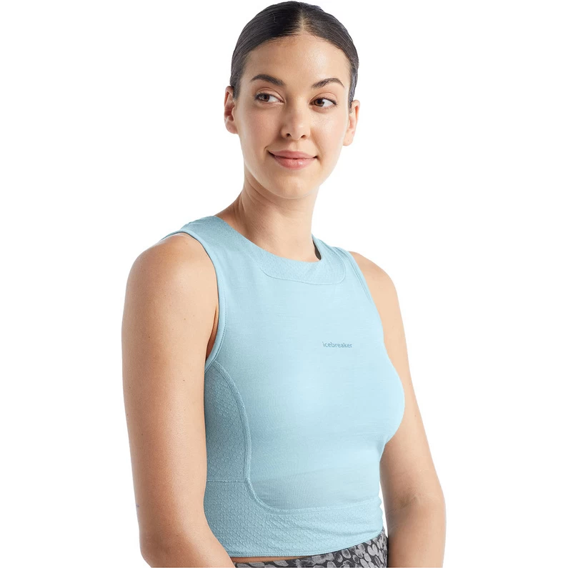 Icebreaker Dames ZoneKnit Cropped Sport BH 6 Icebreaker Dames ZoneKnit Cropped Sport BH - Afbeelding 4
