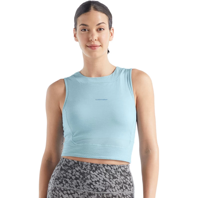 Icebreaker Dames ZoneKnit Cropped Sport BH 7 Icebreaker Dames ZoneKnit Cropped Sport BH - Afbeelding 5