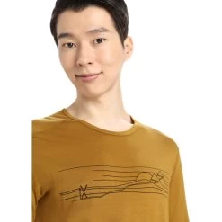 Icebreaker Heren 200 Oasis Ski Stripes Longsleeve -Online website voor ondergoed iview 1106456 001 pic3