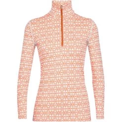 Icebreaker Dames 250 Vertex Alpine Geo Half Zip Longsleeve